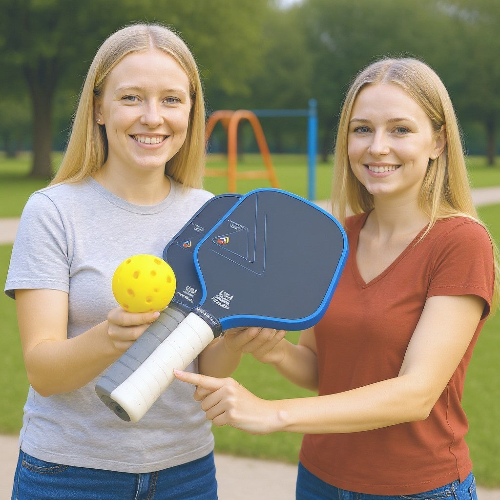 Professional Pickleball Paddle - Ergonomic Grip Design For Comfortable Handling And Precise Control, With Carbon Fiber Face - Ideal For Players From Beginners To Advanced Levels.